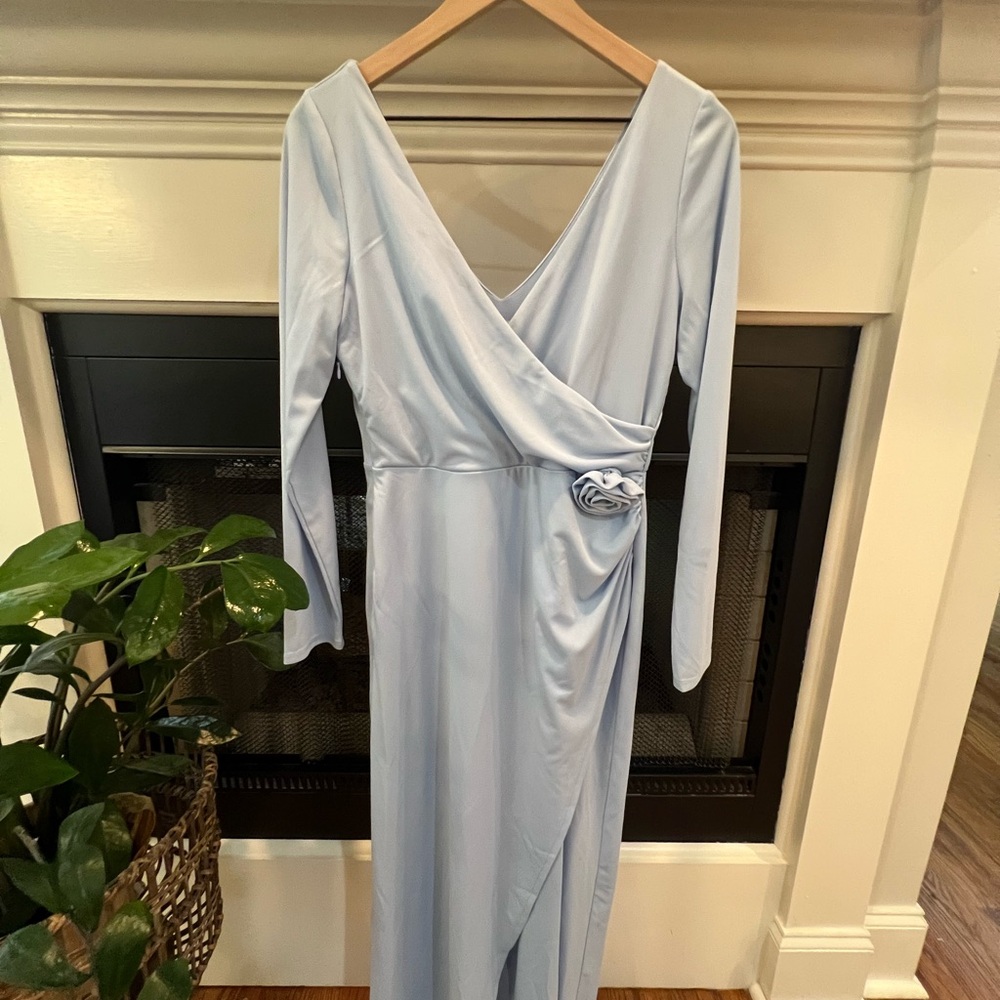 WAYF faux wrap Dress wedding guest medium